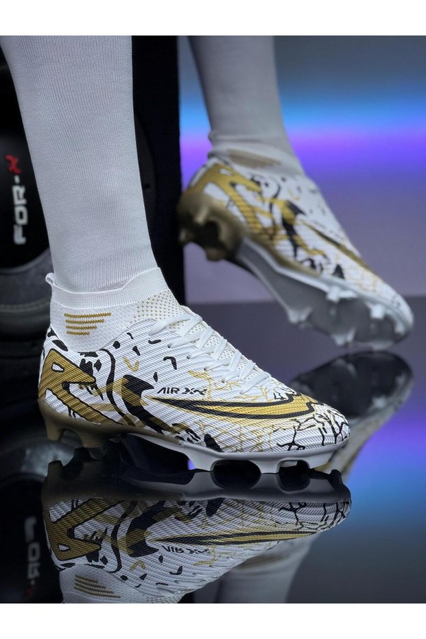 Boys' Adult Sock Football Shoes for Grass and Turf