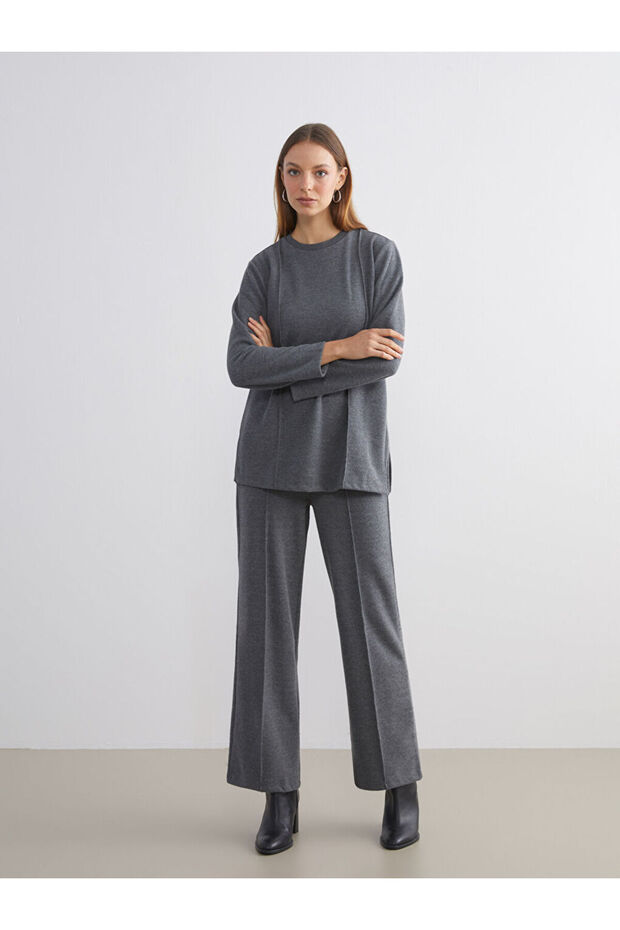 Esvab • Modern & Distinctive Wide-Leg Women's Trousers with Waist Drawstring
