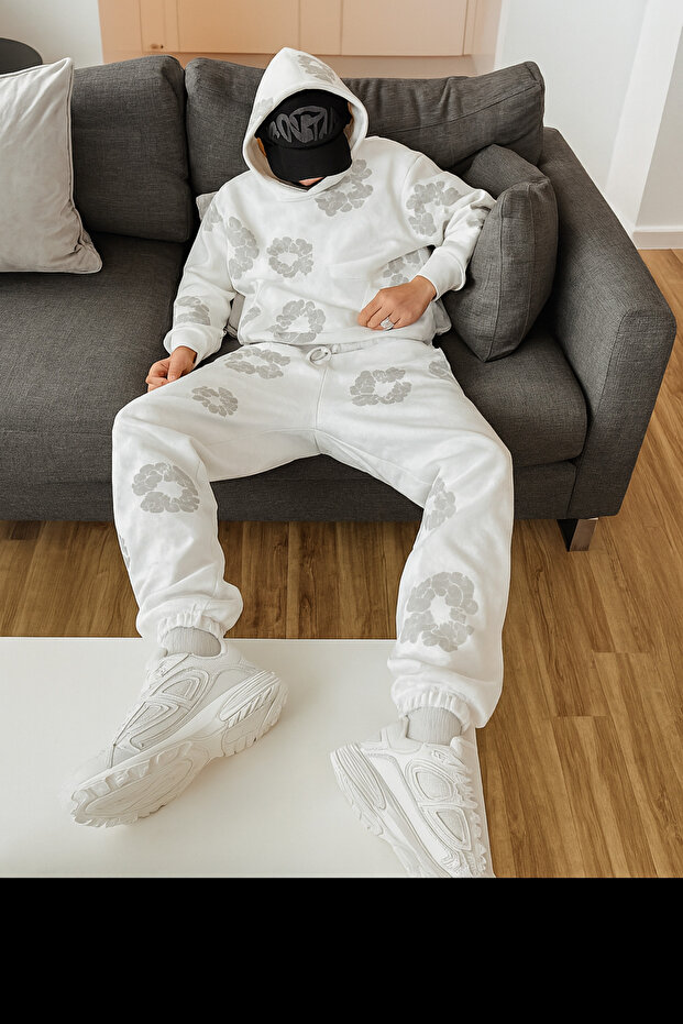 Men's 3 Thread Embossed Print Sports Set |   Comfortable and Stylish Modern Style for Everyday Use - 1