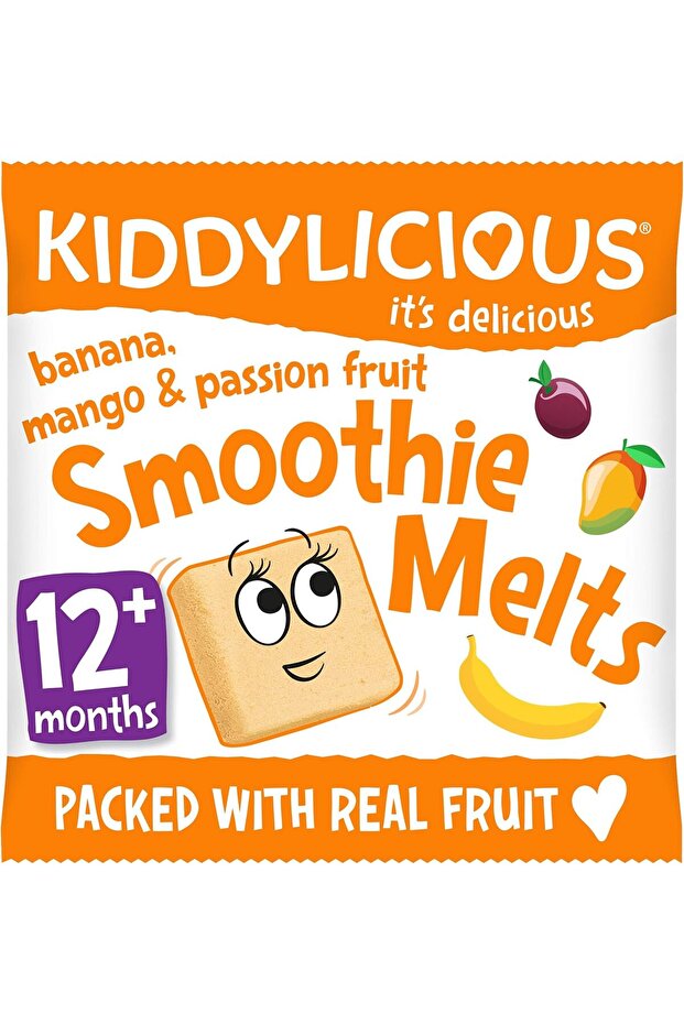 Banana, Mango & Passion Fruit Smoothie Melts, Delicious Snacks for Kids, Suitable for 1