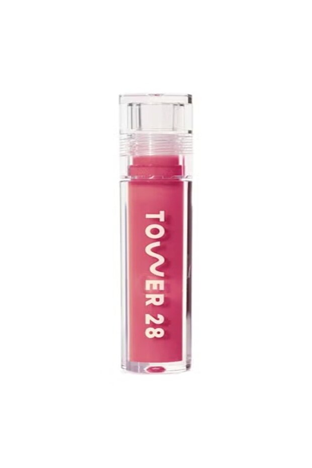 Tower 28 ShineOn Moisturizing Lip Jelly Gloss, Coconut - semi-sheer, milky rosy pink 3.9g