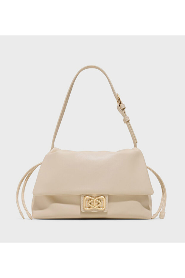 Eelinora Flap Snap Button Shoulder Bag