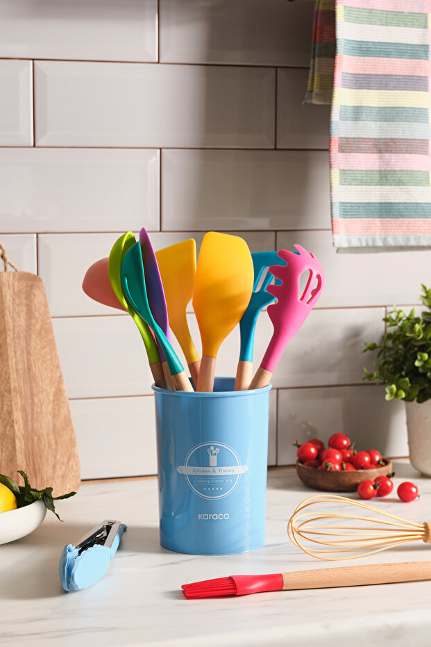 Süpernova Standlı 12 Parça Silikon Servis Seti - 2