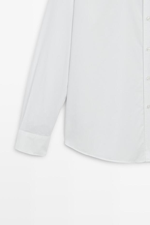 Slim fit fitilli melanj gömlek - 7