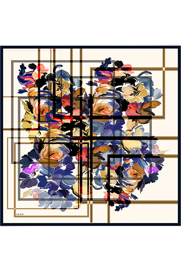 İpek Krep Saten Eşarp - 1