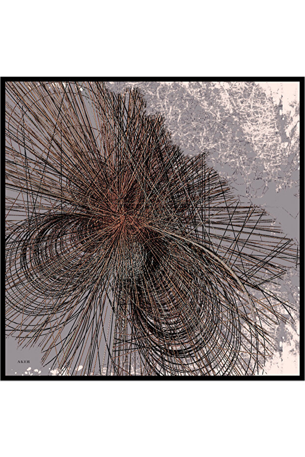 İpek Krep Saten Eşarp - 1