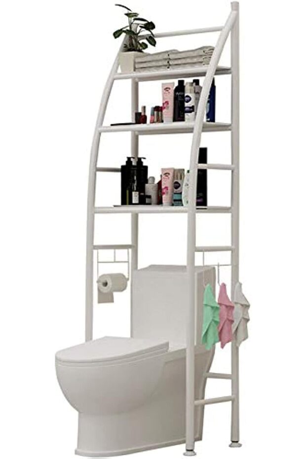 SUPAAR 3 Layers Metal Shelf Over Toilet Space Saving Storage Rack For Bathroom Cabinet Shelving Kitc