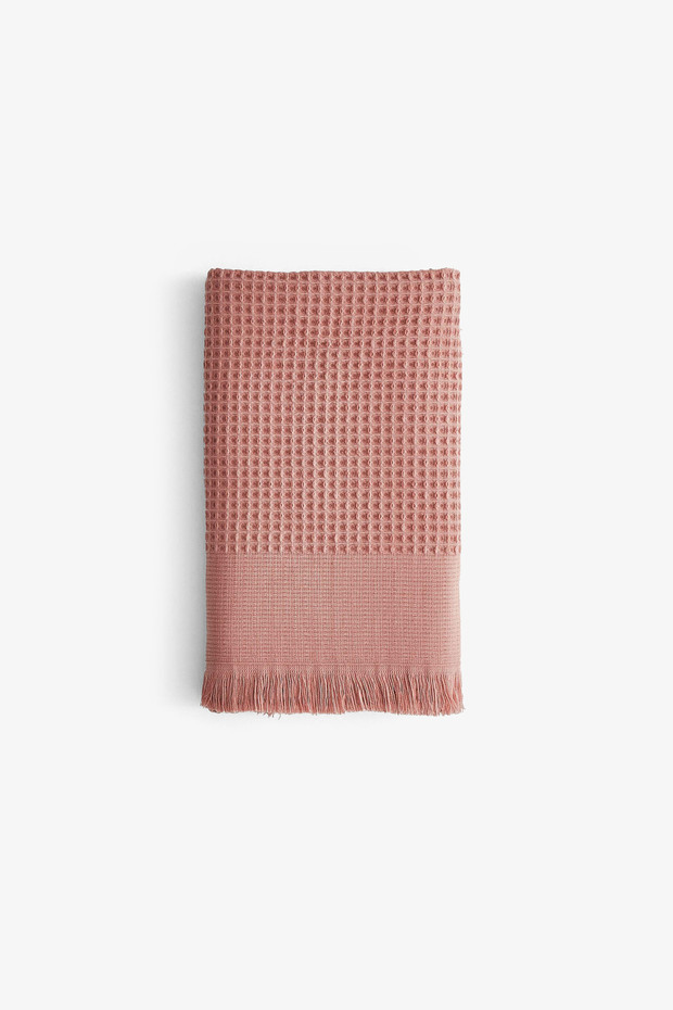 Anika Waffle Face Towel Salmon 50X90