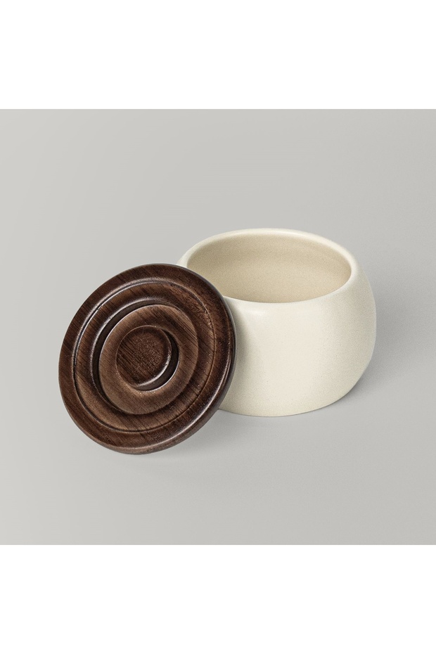 Curve 10 cm Kapaklı Kase Ekru - 2