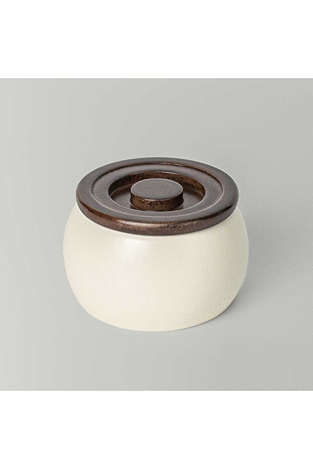 Curve 10 cm Kapaklı Kase Ekru - 1