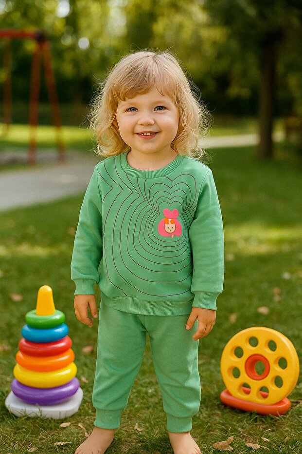 1-4 Years Old 2 Thread Compact Combed Cotton Children's Tracksuit Set I Breathable Soft Fabric I