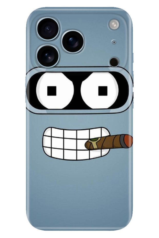 iPhone 17 Pro -18 Pro Protected Case Decorative Silicone Printed Cover Robot Smoke