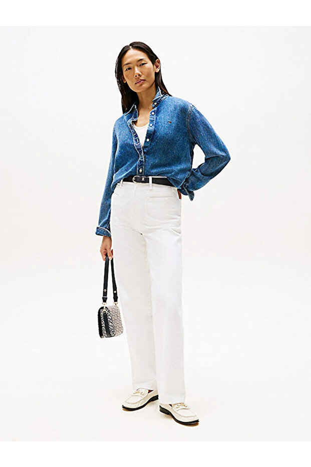 Lana Regular Cut Denim Women's Shirt Ww0Ww472191A5