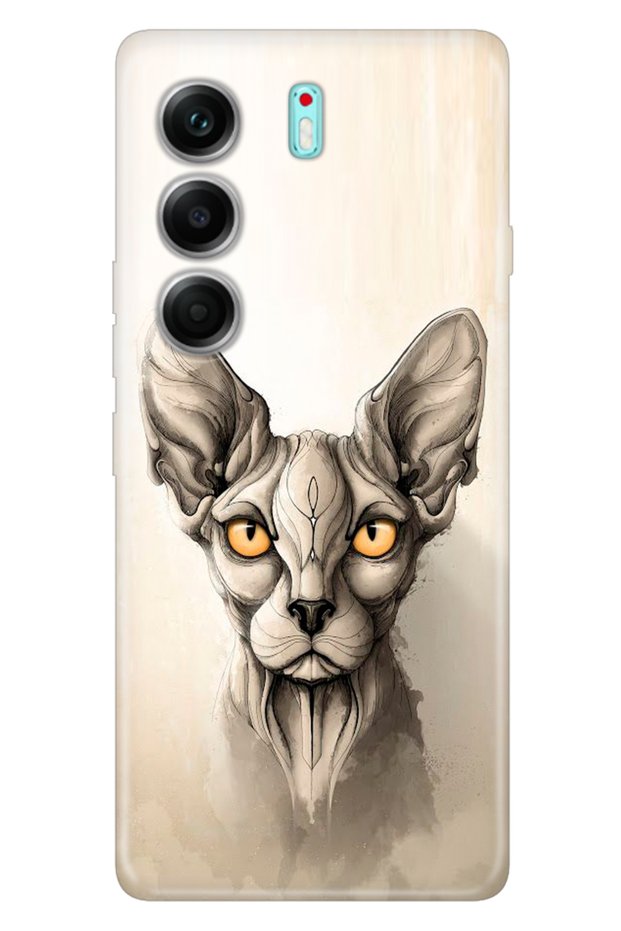 Camon 40 Pro 5g Cm7 Compatible Case Decorative Silicone Printed Cover Sphinx Cat