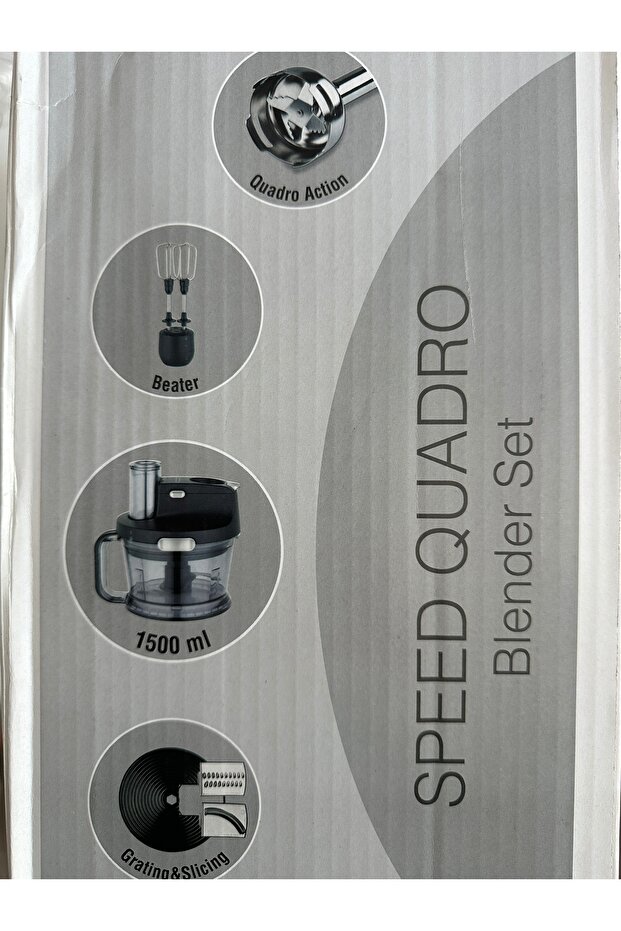 Mutfak Robotu Seti Çok Amaçlı Blender Set Silver - Güçlü Performans - 7
