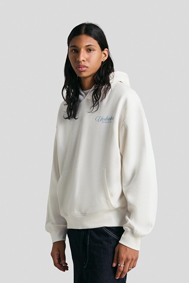 Baskılı kapüşonlu sweatshirt - 5