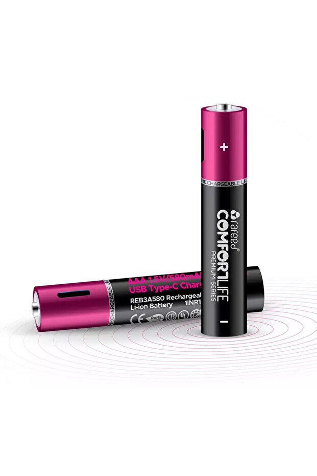 AAA Rechargeable Batteries, 2 PCS, Multicolor - 1