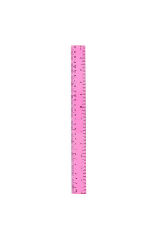Rigla, plastic transparent, multicolor, 30 cm
