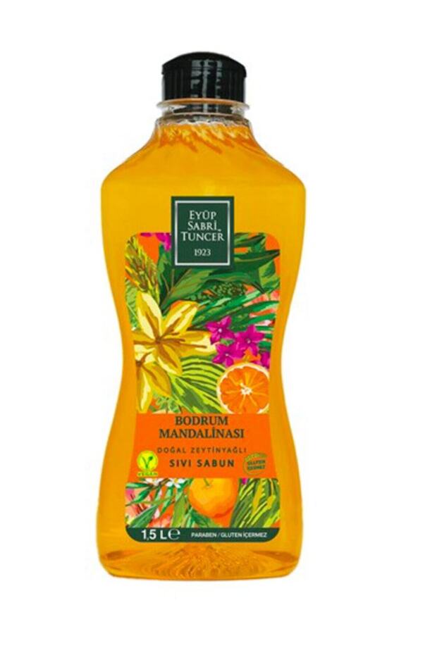 Bodrum Tangerine Natural Olive Oil Liquid Soap 1.5 Liter Pet Bottle