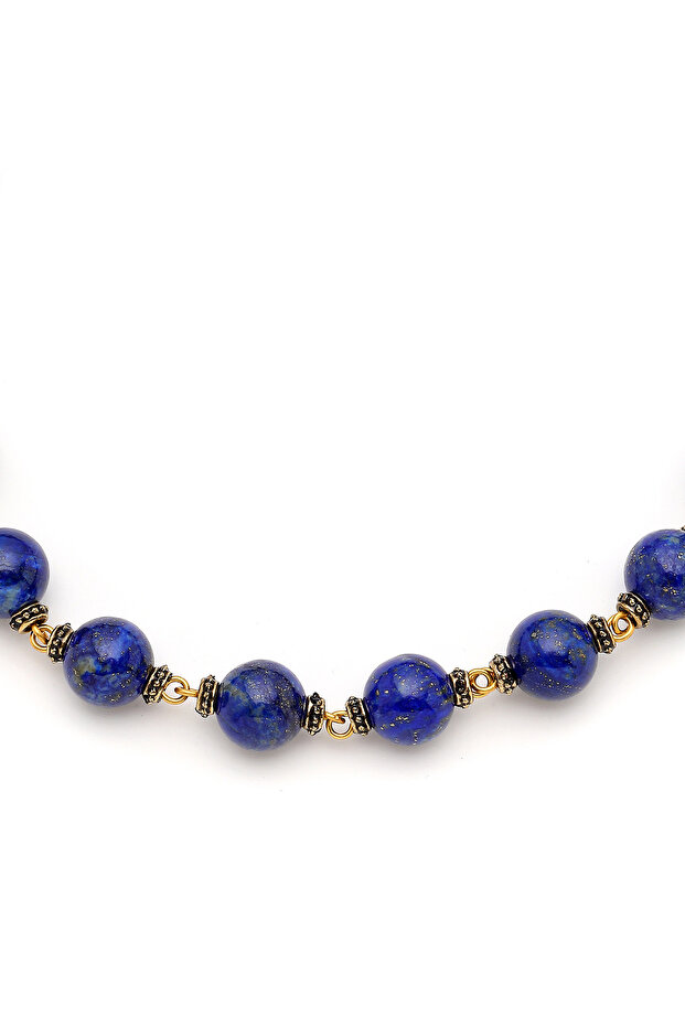 Rooted Lapis Doğaltaş Kolye - 4