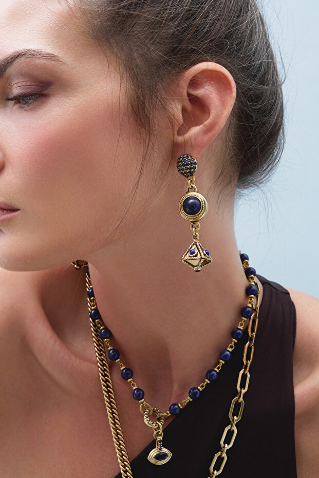 Fold Lapis İğneli Küpe - 2