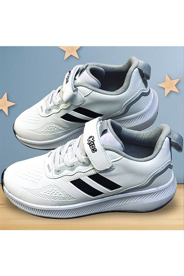 Kafkaslar White Velcro Girls Boys Sneaker Sports Shoes