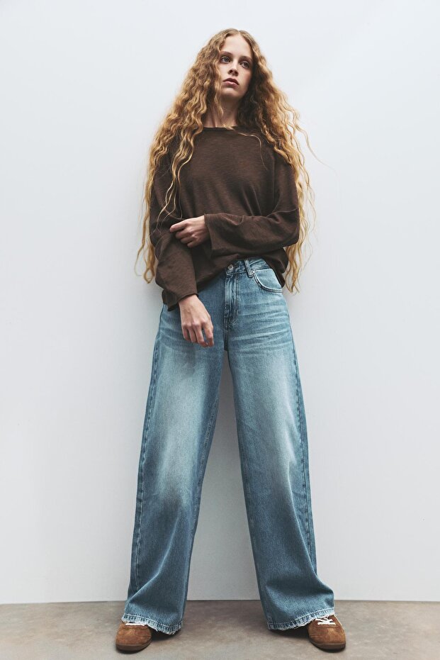 Düşük bel loose jean - 1