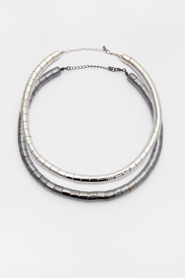 2’li metalik kolye seti - 2