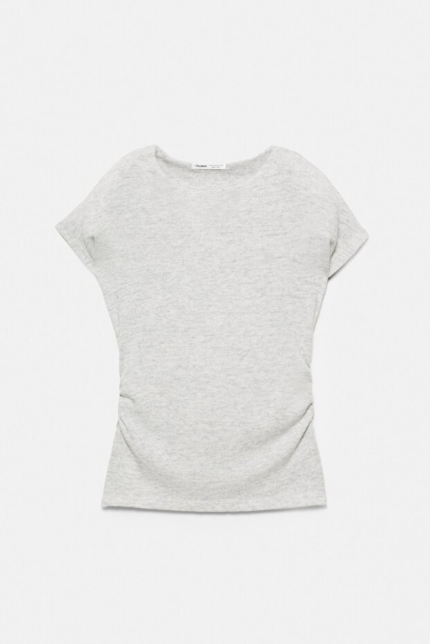 Soft touch yan büzgülü tişört - 7