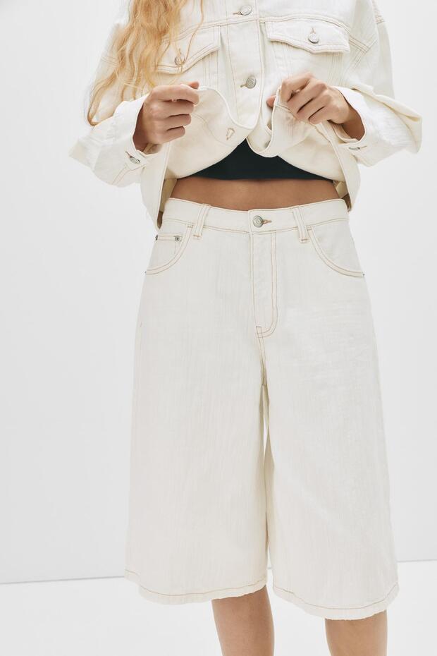 Doku detaylı beyaz jorts - 5