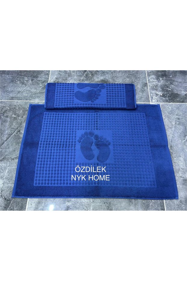 Özdilek Foot Towel 2 Pieces Size 50-70 All Colors Are Original Products Dark Blue