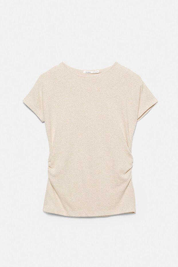 Soft touch yan büzgülü tişört - 7