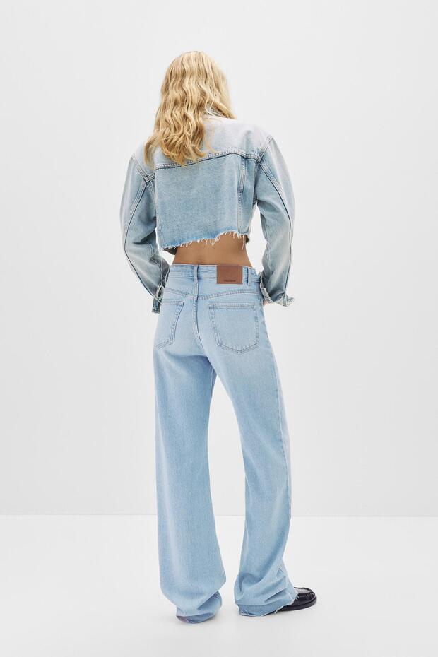 Yüksek bel straight fit jean - 3