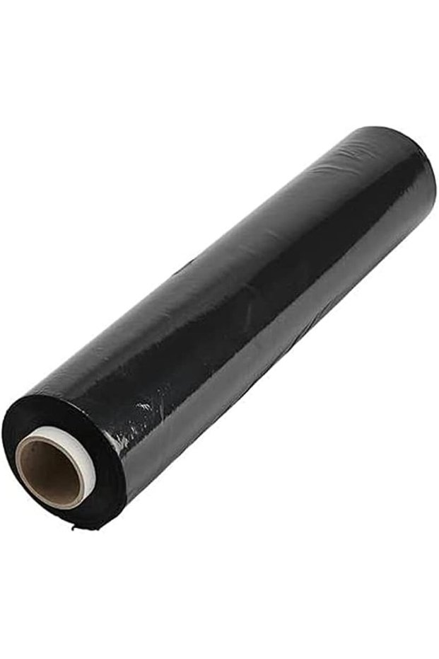 Stretch Film Roll/Wrap for Packaging, Industrial Heavy Duty Pallet Wrapping Film - Black Single