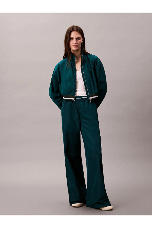 Woven Track Women's Green Jacket