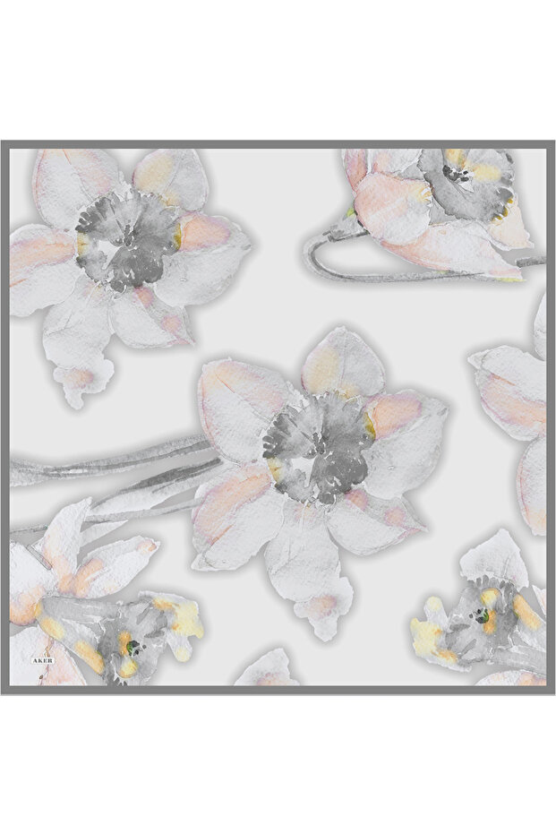 İpek Krep Saten Eşarp - 1