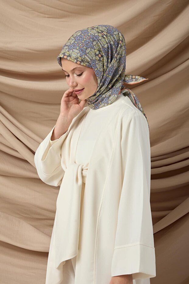 Mozaik Desen Soft Pamuk Eşarp - 2