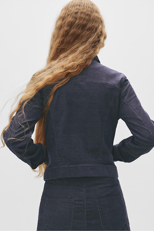 Mikro fitilli kadife mini etek - 6