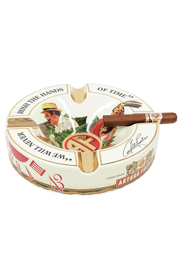 Hands of Time Quadruple Ceramic Ashtray - Cream