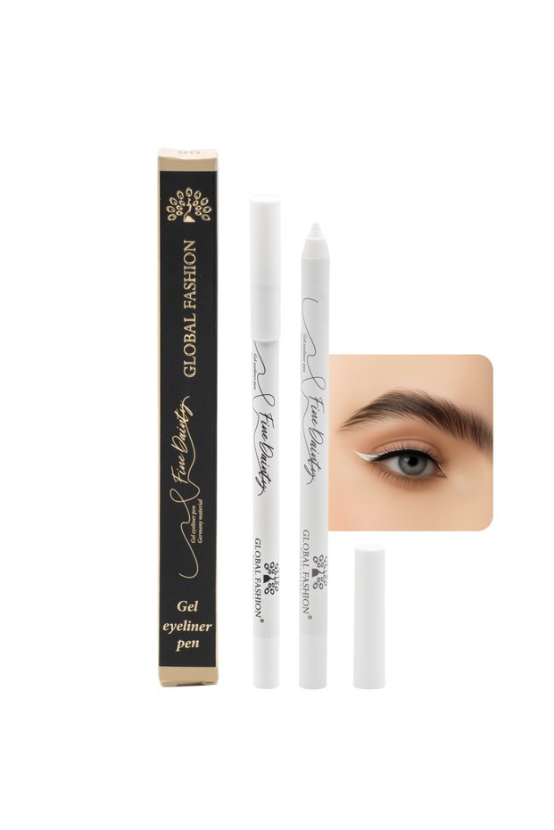Waterproof Gel Eyeliner Pen – 0.2 mm Precision Twist-Up Tip, Smudge-Proof Matte Finish, 12H Wear