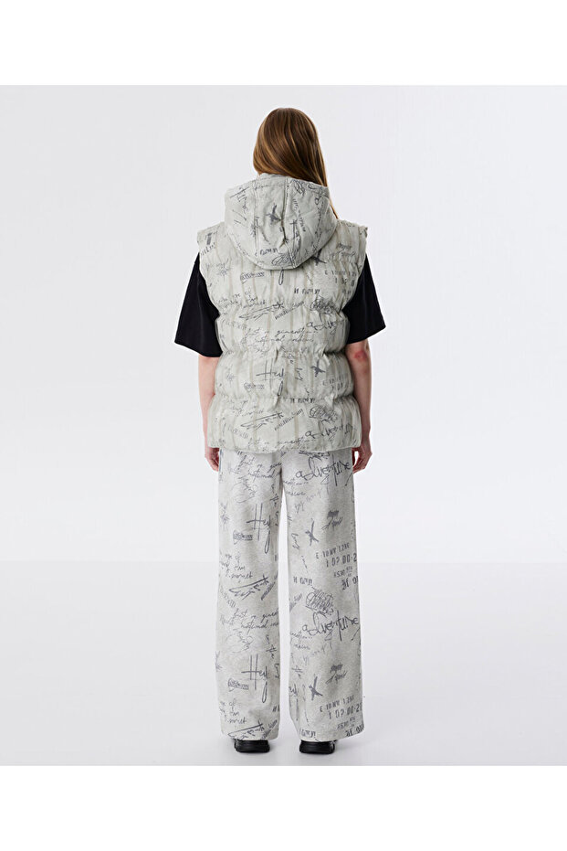 SLOGAN BASKILI PUFFER YELEK - 6