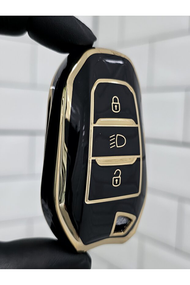 Citroen C3 C4 Cactus C4 Picasso C3 Aircross C5 Aircross Jumpy Key Case Cover with Headlight Indicator Black