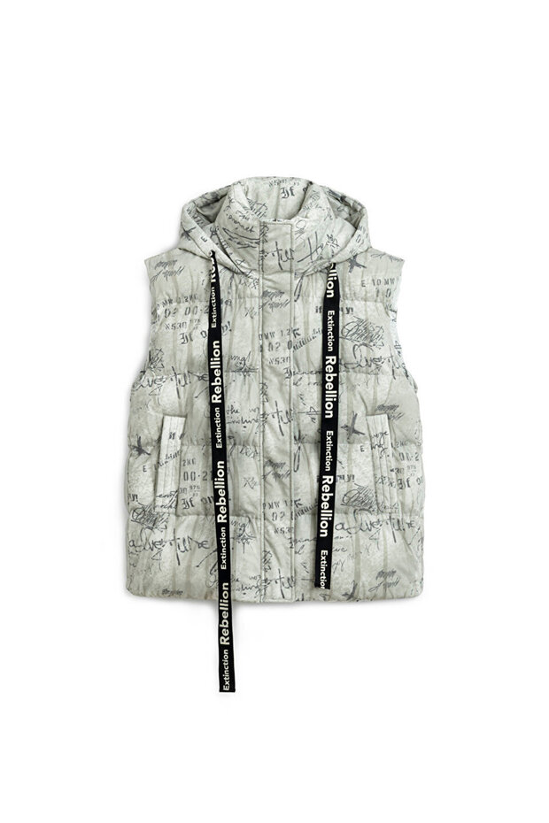 SLOGAN BASKILI PUFFER YELEK - 3