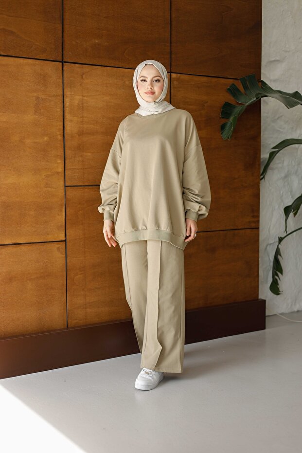 OVERSİZE PREMİUM EŞOFMAN TAKIM AÇIK HAKİ - 5