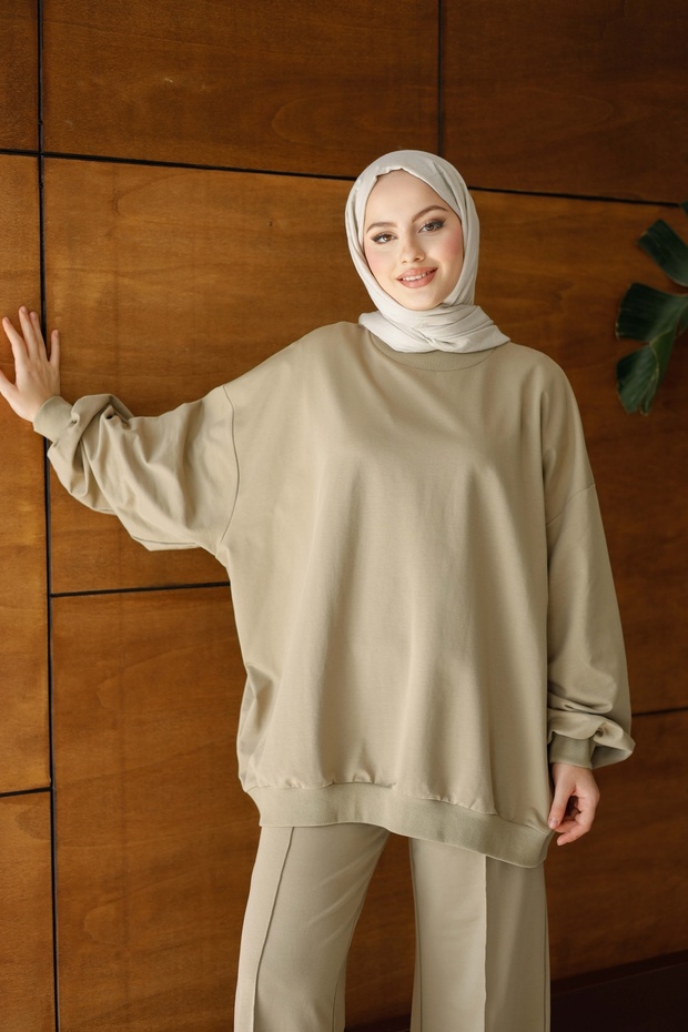 OVERSİZE PREMİUM EŞOFMAN TAKIM AÇIK HAKİ - 1