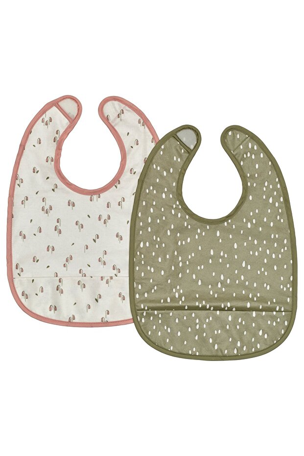 GULDVÄVARE Bib, green/white