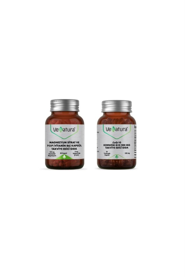 Coenzyme Q10 200 Mg + Magnesium Citrate and P5P (Vitamin B6) - 30 Soft Capsules 90 Capsules