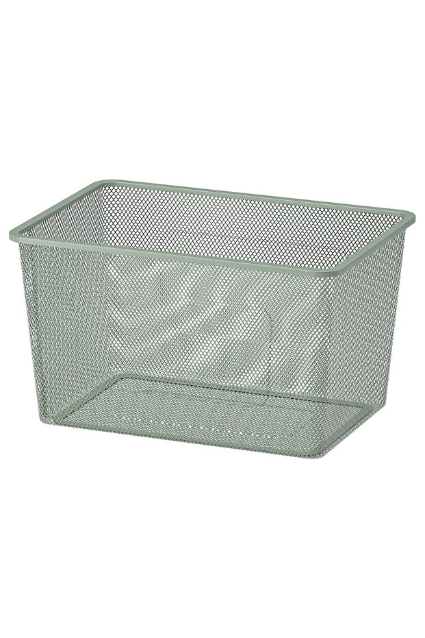 TROFAST Mesh storage box, light green-grey, 42 x 30 x 23 cm