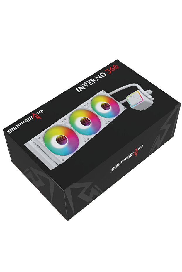 مبرد سائل INVERNO 360MM ARGB SYNC LIGHTS باللون الأبيض - 2