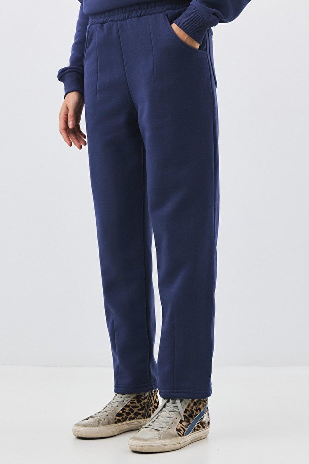 Women's Premium Pocket Detailed Sweatpants Indigo 2033